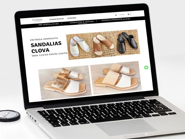 Vista del sitio de Fiona Indumentaria