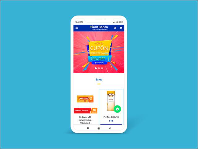 Vista del sitio de Farmacia Don Bosco