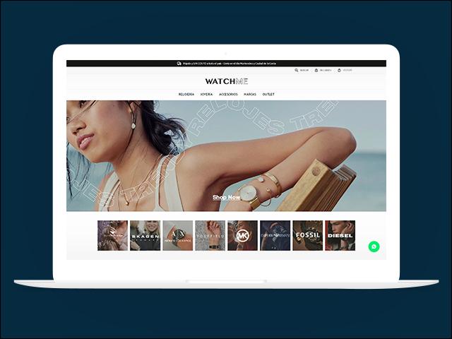 Vista del sitio de Watchme