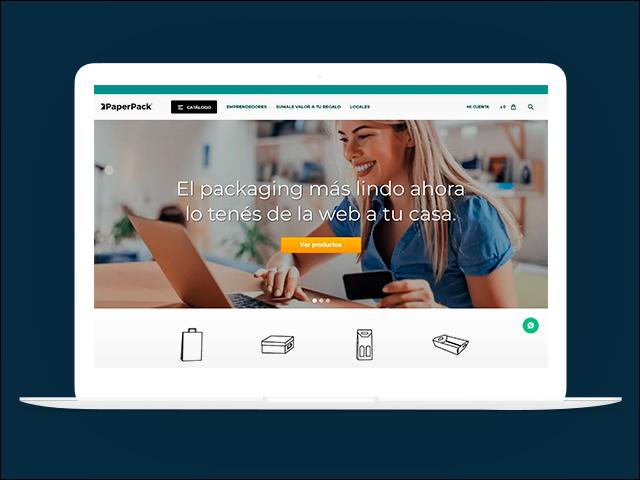 Vista del sitio de Paper Pack