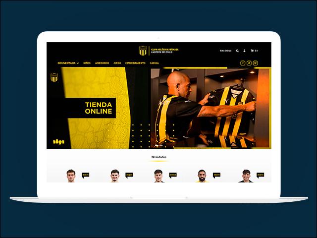 Vista del sitio de Tienda Peñarol