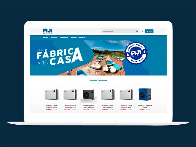 Vista del sitio de Fiji Piscinas