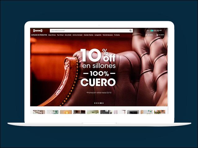 Vista del sitio de Divino