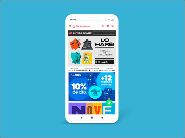 Vista del sitio de Electroventas