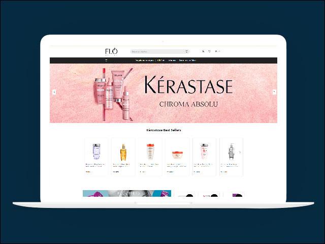 Vista del sitio de Flo Beauty