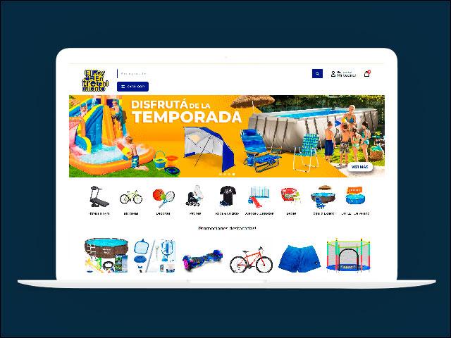 Vista del sitio de El Rey del Entretenimiento