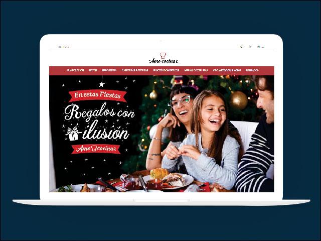 Vista del sitio de Amo cocinar