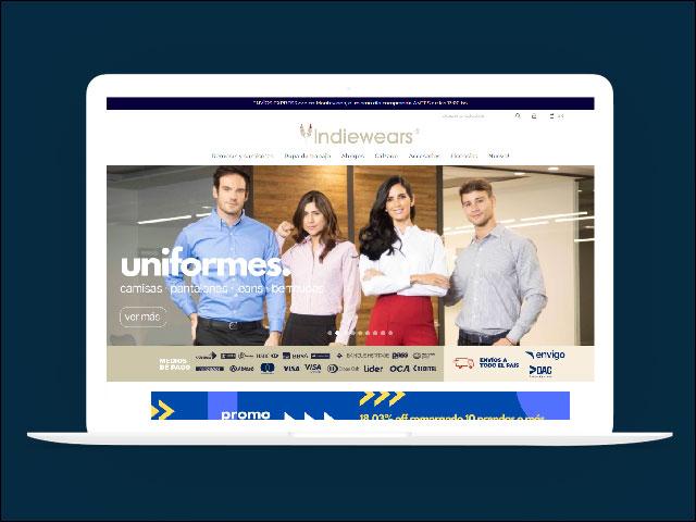 Vista del sitio de Indiewears
