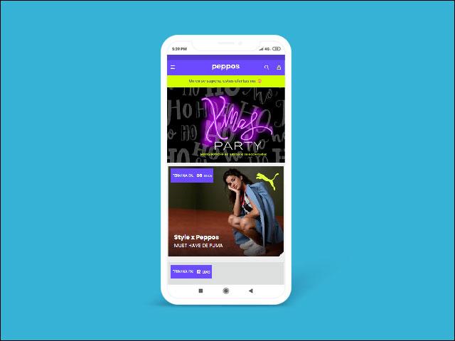 Vista del sitio de Peppos