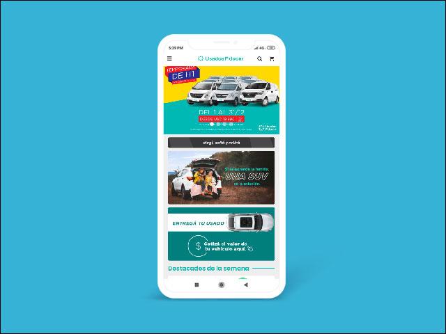 Vista del sitio de Usados Fidocar