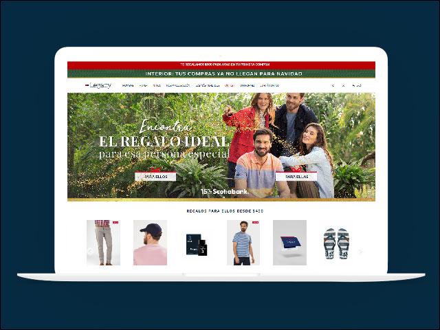 Vista del sitio de Legacy