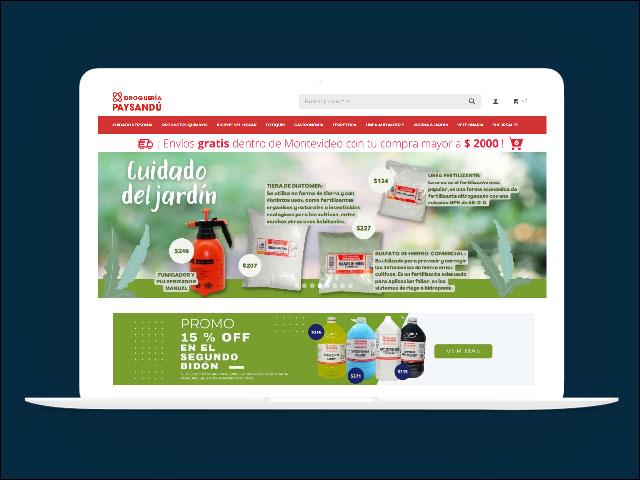 Vista del sitio de Droguería Paysandú