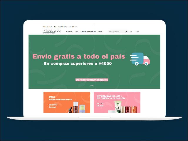 Vista del sitio de K-Beauty Sur