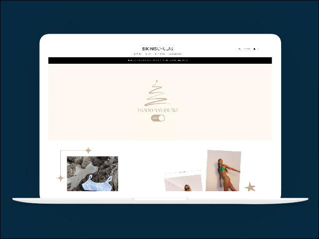 Vista del sitio de Bikinis Chulas