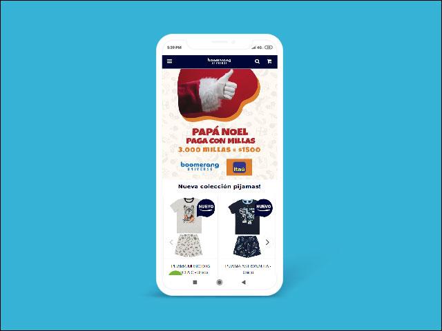 Vista del sitio de Boomerang