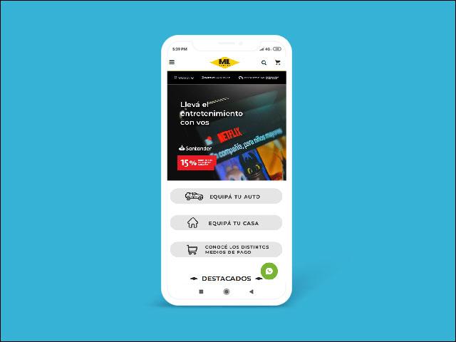 Vista del sitio de ML Center