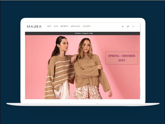 Vista del sitio de Maura Store