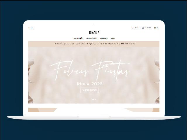 Vista del sitio de Bianca Store