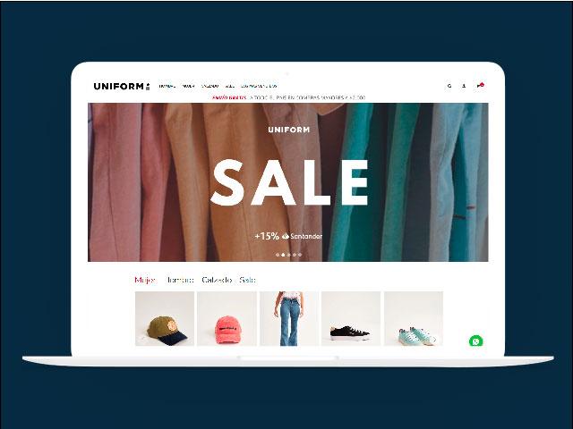 Vista del sitio de Uniform