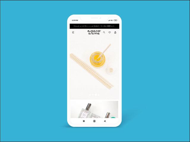 Vista del sitio de Espacio Aroma