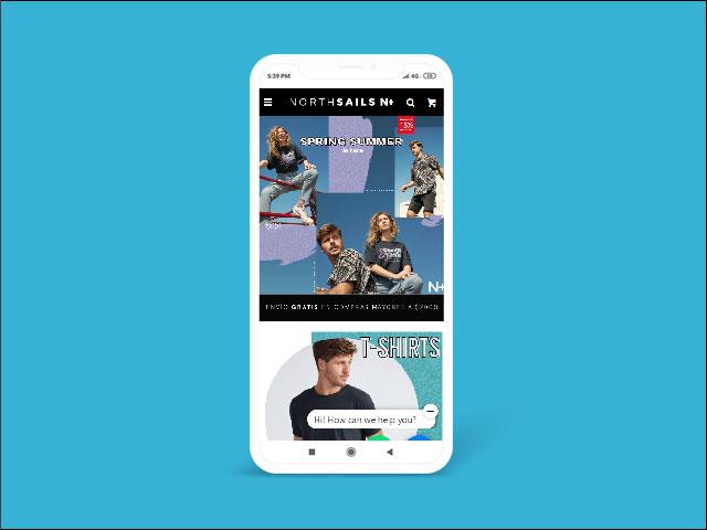 Vista del sitio de North Sails