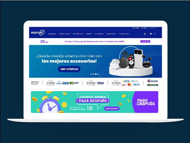 Vista del sitio de Market