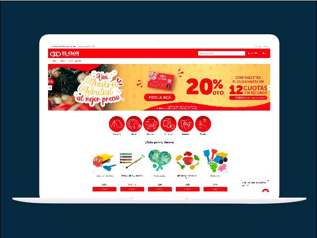 Vista del sitio de El Clon