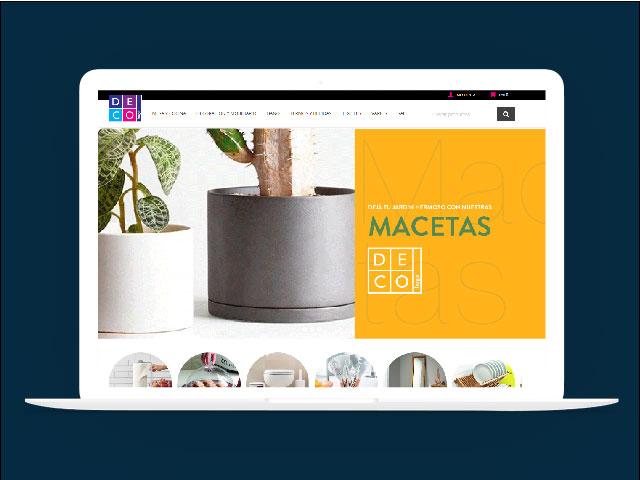Vista del sitio de Deco Hogar
