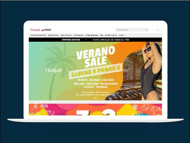 Vista del sitio de Guapa!