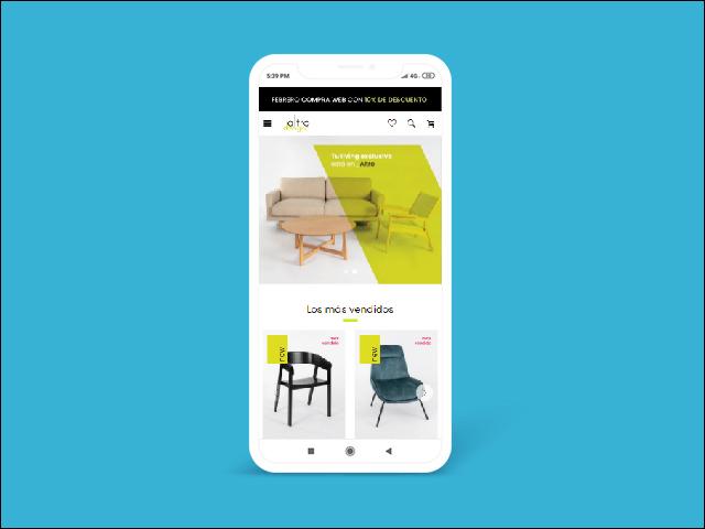 Vista del sitio de Altro Disegno