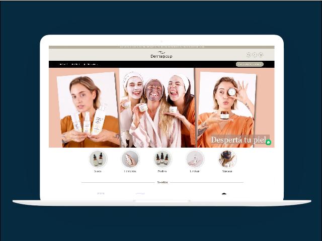 Vista del sitio de Dermagroup