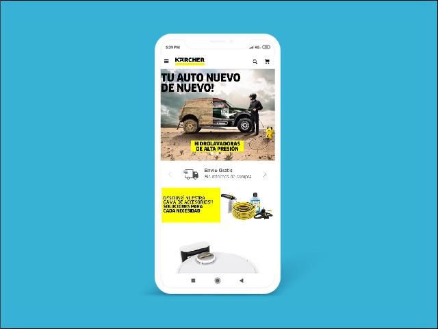 Vista del sitio de Karcher