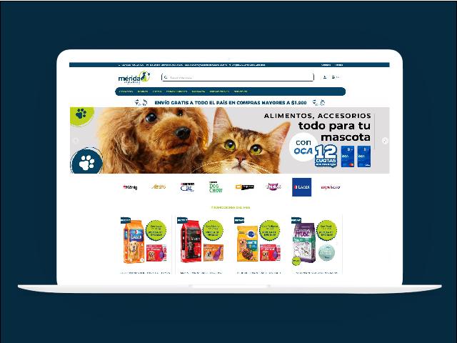 Vista del sitio de Veterinaria Merida