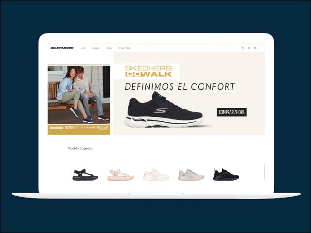 Vista del sitio de Skechers