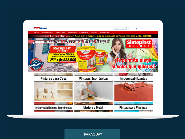 Vista del sitio de Urucolor