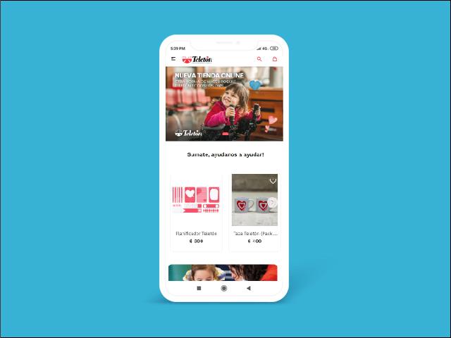 Vista del sitio de Teleton