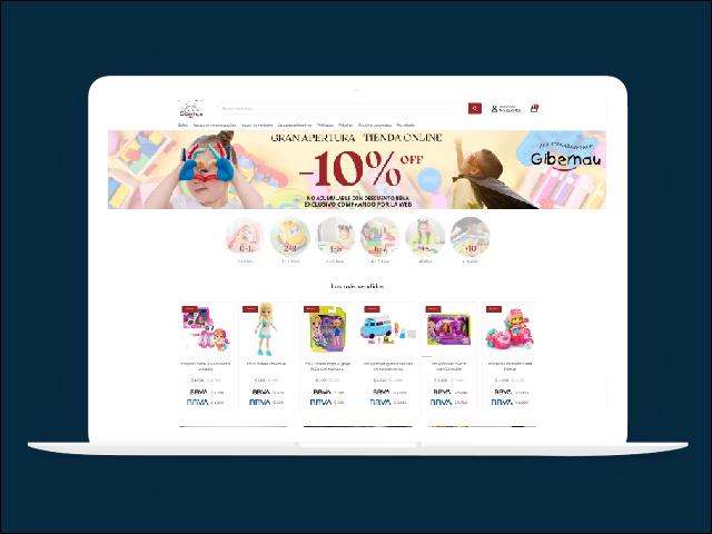 Vista del sitio de Juguetería Gibernau