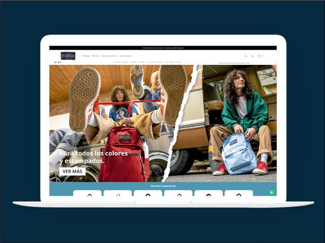 Vista del sitio de Jansport