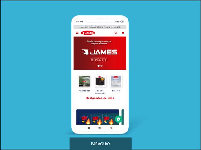 Vista del sitio de James Paraguay