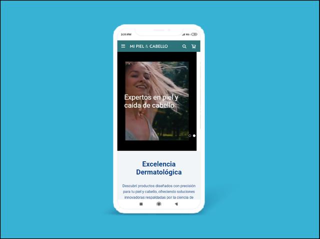 Vista del sitio de Mi Piel y Cabello