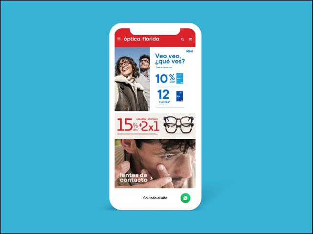 Vista del sitio de Optica Florida