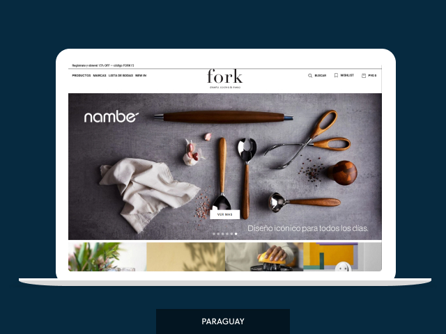 Vista del sitio de Fork